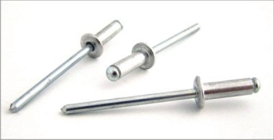 Trhací nýty hliník/ocel průměr 4,8mm s plochou hlavou (různé délky)- 50ks, Rozměr: 4.8x12 mm