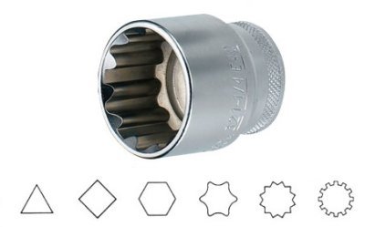 Hlavice 1/2" multiprofilové (různé velikosti) Jonnesway SuperTech, Velikost: 18 mm