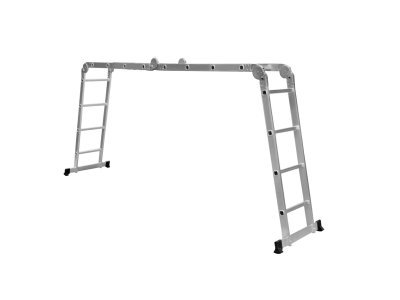 Víceúčelový kloubový skládací žebřík 3,7 m, hliníkový, nosnost 150 kg