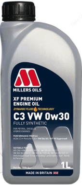 Motorový olej Millers Oils XF Premium C3 VW 0W-30, 1L