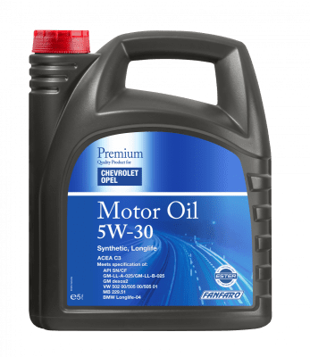 Motorový olej Fanfaro Opel Chevrolet 5W-30, 5L - plast