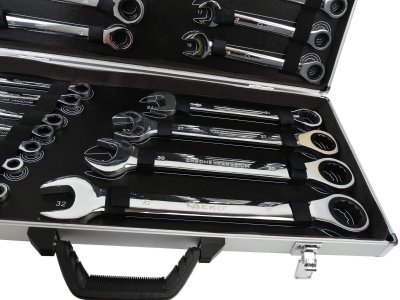 Sada ráčnových očkoplochých klíčů 6 - 32 mm, 22 ks v kufříku
