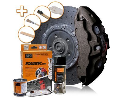 Foliatec Barva na brzdy, sada - Carbon Metallic