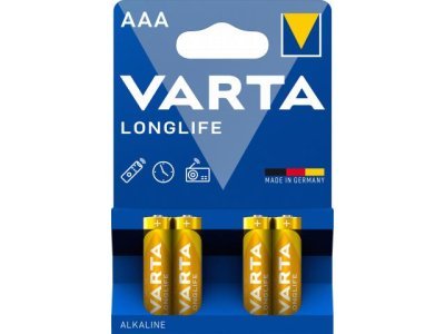 Alkalická baterie VARTA AAA (LR03), LongLife - 4ks