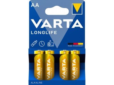 Alkalická baterie VARTA AA (LR6), LongLife - 4ks