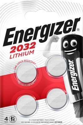 Knoflíková baterie Energizer CR2032, 4ks