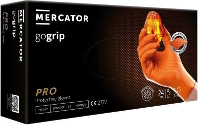 Mercator Jednorázové rukavice GoGrip, 50ks - oranžové / vel. XXL