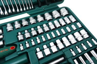 Velká sada ručního nářadí, hlavic 1/4" a 1/2" (gola sada), 127 ks - JONNESWAY S04H524127S