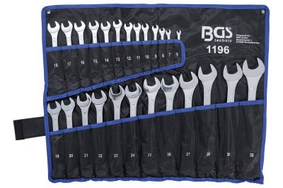 Očkoploché klíče, velikosti 6-32 mm, sada 25 ks v obalu - BGS 1196