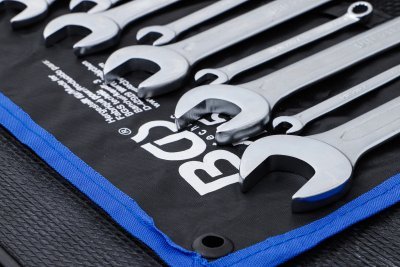 Klíče očkoploché palcové, velikosti 1/4" až 15/16", sada 12 ks - BGS 1195