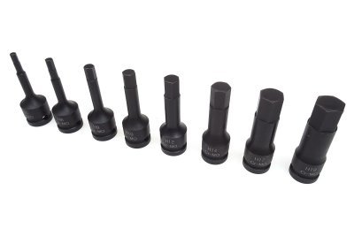 Sada zástrčných úderových hlavic Imbus, 1/2", H5 - H19, 8 kusů - QUATROS QS50008