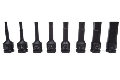 Sada zástrčných úderových hlavic Imbus, 1/2", H5 - H19, 8 kusů - QUATROS QS50008