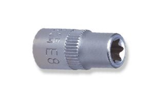 Nástrčné hlavice Torx E, velikosti E4 - E11, 1/4" - JONNESWAY, Velikost: E10