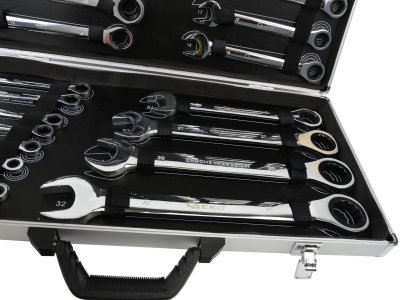 Sada ráčnových očkoplochých klíčů 6 - 32 mm, 22 ks v kufříku