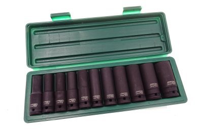 Sada úderových hlavic 1/2", prodloužené, 11 ks, 10-24 mm - JONNESWAY S03AD4111S