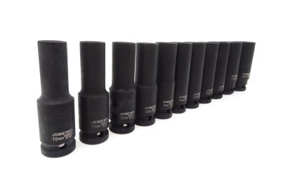 Sada úderových hlavic 1/2", prodloužené, 11 ks, 10-24 mm - JONNESWAY S03AD4111S