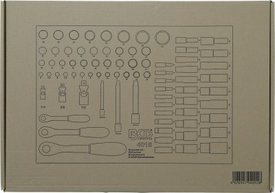 Modul - gola sada 1/4"-3/8"-1/2" 80ks - BGS 4015