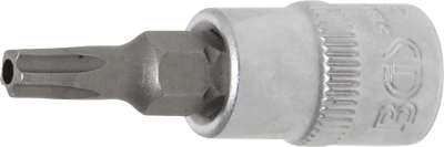 Hlavice zástrčné 1/4" Torx TS, pěticípé s otvorem (různé velikosti) - BGS, Profil: Torx,Velikost: TS40