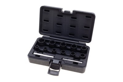 Hlavice 1/2" a 3/8" na poškozené šrouby, velikosti 8-21 mm, sada 13 ks - ASTA