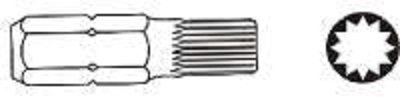 Bity XZN (Spline), různé velikosti, úchyt 10 mm, délka 75 mm - JONNESWAY, Velikost: M6