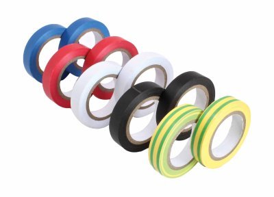 Izolační pásky elektrikářské 12 mm × 10 m, různé barvy, 10 ks - ASTA