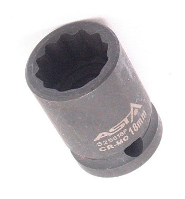 Hlavice nástrčné úderové 1/2", 12hranné, různé rozměry - ASTA, Velikost: 18 mm