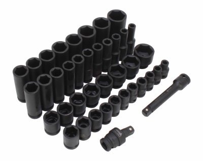 Sada zástrčných hlavic 1/2", úderové, 9-30 mm, 40 ks - Asta A-HEX40F