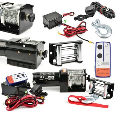 Elektrický lanový naviják 900 W/12 V, max zatížení 1,36 t, pro čtyřkolky - GEKO