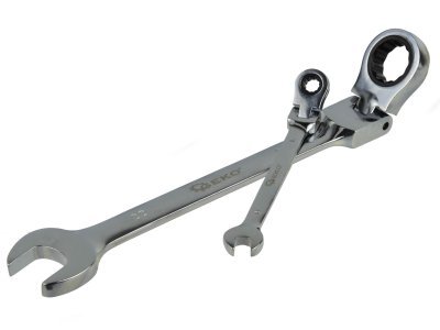 Klíče ráčnové očkoploché s kloubem, sada 8ks, 8-22 mm, plastový držák - GEKO G10338