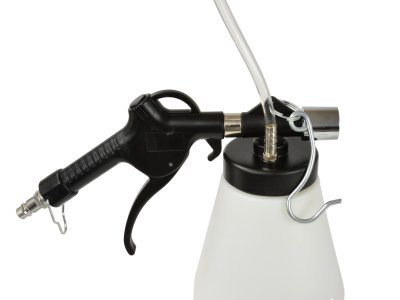 Přístroj na výměnu brzdové kapaliny a odvzdušnění 1/4", 4 adaptéry, 0,75 l - GEKO G02730