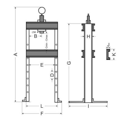Hydraulický dílenský lis 50t - GEKO
