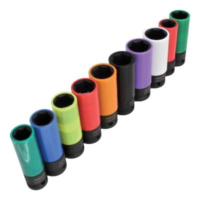 Nástrčné hlavice pro rázové utahováky 1/2", 15-24 mm, sada 10 ks A-WN1210