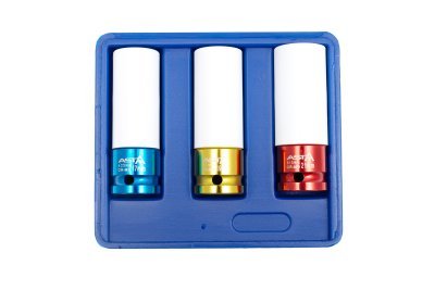 Úderové hlavice 1/2", 17 - 21 mm, s krytkou na ALU kola, sada 3 ks - ASTA