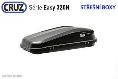 Střešní box CRUZ EASY 320N, lesklá černá