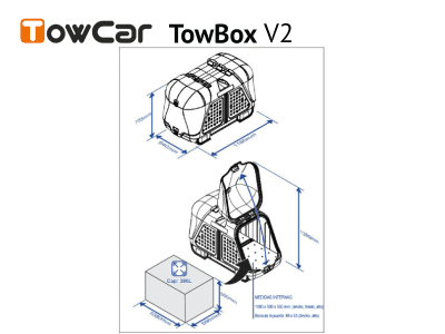 Přepravní box na tažné zařízení TowBox V2 černý