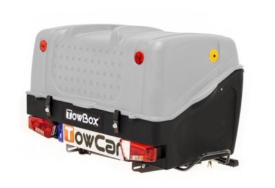 Přepravní box na tažné zařízení TowBox V1 pro psy, šedý