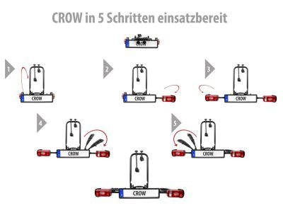 Nosič kol Eufab Crow Plus - 2 kola, na tažné zařízení