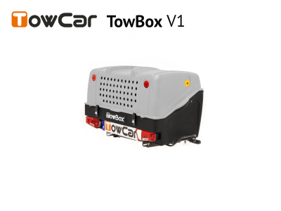 Přepravní box na tažné zařízení TowBox V1 pro psy, šedý
