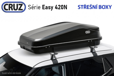 Střešní box CRUZ EASY 420N, lesklá černá