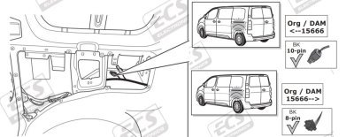 Typová elektropřípojka Peugeot Expert 2016-2019 , 7pin, ECS