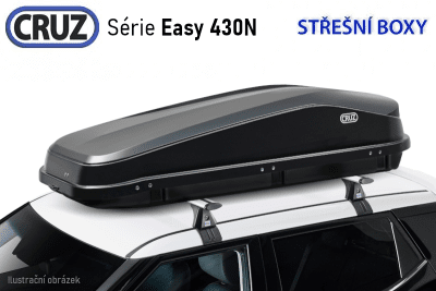 Střešní box CRUZ EASY 430N, lesklá černá