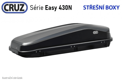 Střešní box CRUZ EASY 430N, lesklá černá