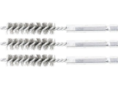 Sady kartáčů na vrtačku, různé průměry, ocelové, 3 ks - BGS technic, Velikost: 11 mm