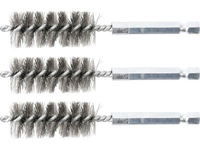 Sady kartáčů na vrtačku, různé průměry, ocelové, 3 ks - BGS technic, Velikost: 14 mm