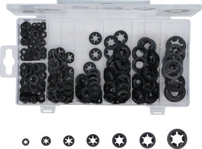 Pojistné podložky Starlock, M3 - M12, sada 340 ks - BGS 74414