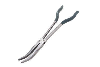 Kleště extra dlouhé, 28 cm, zahnuté 45 stupňů, špičaté čelisti - JONNESWAY P7602