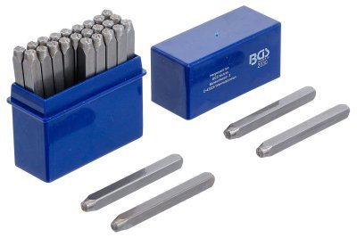 Razící matrice písmen, raznice- sada 27ks (různé velikosti) - BGS, Velikost: 3 mm