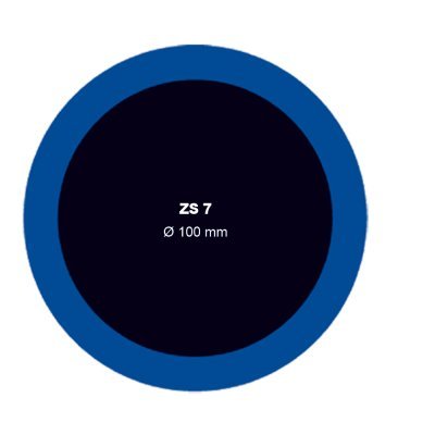 Záplata ZS na opravu duší, kulatá, různé velikosti - Ferdus, Varianta: ZS 8 na opravu duší průměr 120 mm. 10 ks