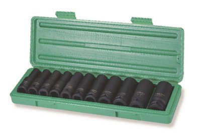 Sada úderových hlavic 1/2", prodloužené, 11 ks, 10-24 mm - JONNESWAY S03AD4111S