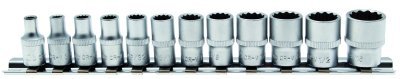 Hlavice 1/4" nástrčné, 12-hran, palcové 12ks - BGS 2755